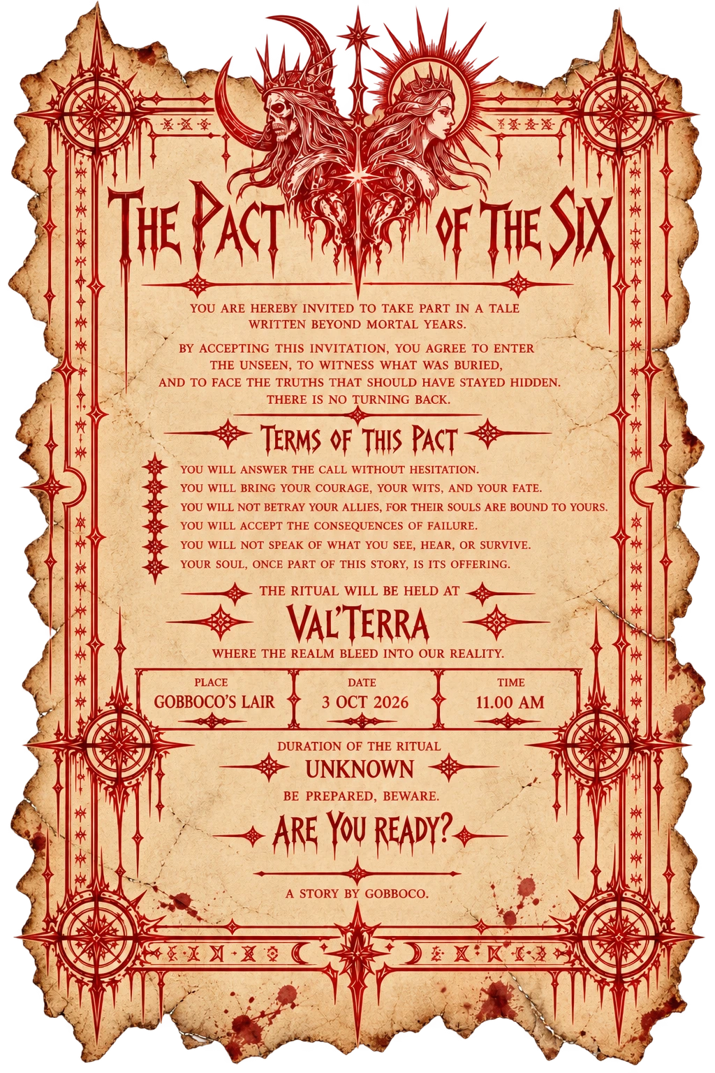 The Pact of the Six — invitation